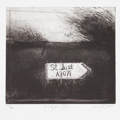 Sign II. 2011.    etching and drypoint.     plate size 22 x 22.5cm.       edition of 30.