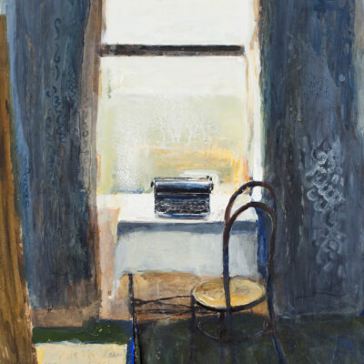 Orwell’s room, morning sunshine, Barnhill. May 2011. mixed media and collage on board. 53 x 45cm.