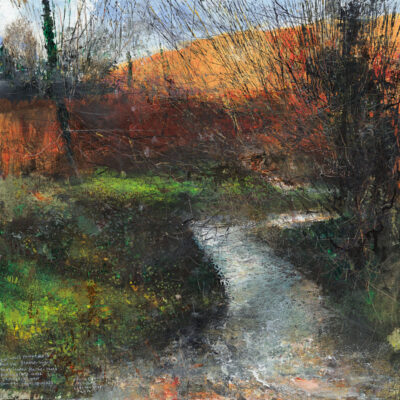 Curnow’s Pocket Moss, Cot Valley, St Just. 2024.  mixed media on museum board.  60 x 60cm.