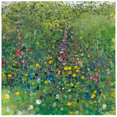 Verge. 2021.    mixed media on museum board.     22 x 22cm.